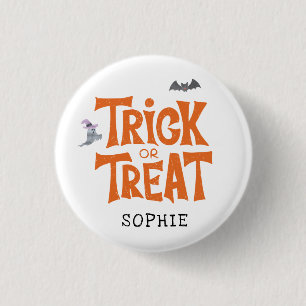 Trick or Treat Halloween Family Matching Costume Button