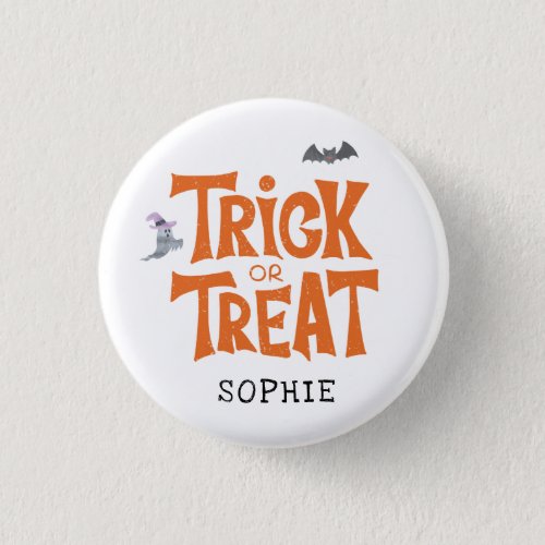 Trick or Treat Halloween Family Matching Costume Button