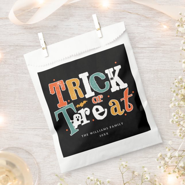 Trick Or Treat Halloween  Favor Bag (Clipped)