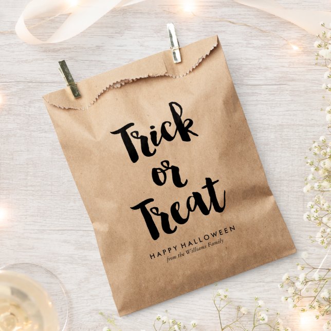 Trick or Treat Halloween Favor Bag (Clipped)