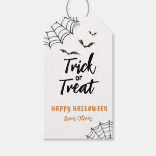 Trick or Treat Halloween Favor Gift tags