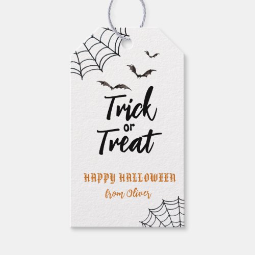 Trick or Treat Halloween Favor Gift tags