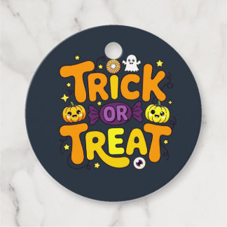 Trick or Treat Halloween Favor Tag