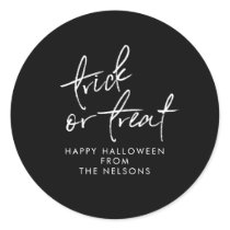 Trick or Treat Halloween Favor Treat Bag Sticker