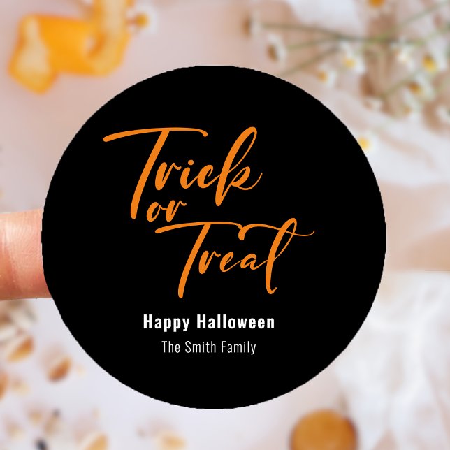 Trick or Treat Halloween Favor Treat Sticker (Trick or Treat Halloween Favor Treat Sticker)