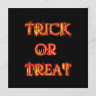 Trick or Treat Halloween Fire Party Invitation