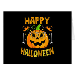 Trick Or Treat Halloween Funny Pumpkin Happy Hallo Cards
