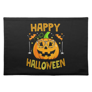 Trick Or Treat Halloween Funny Pumpkin Happy Hallo Cloth Placemat