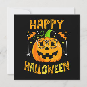 Trick Or Treat Halloween Funny Pumpkin Happy Hallo Invitation