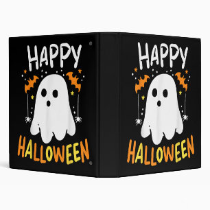 Trick Or Treat Halloween Ghost 3 Ring Binder