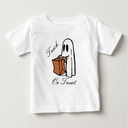Trick Or Treat Halloween Ghost Baby T_Shirt