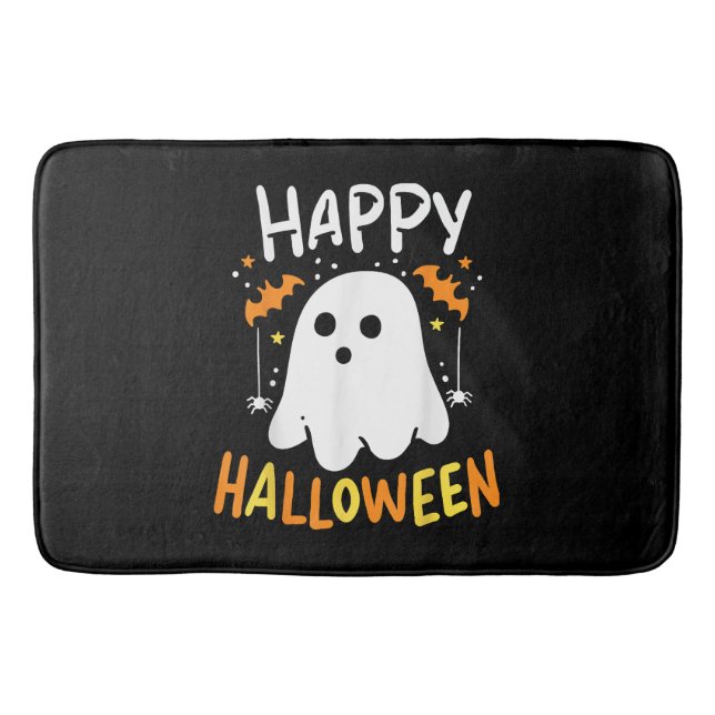 Trick Or Treat Halloween Ghost Bath Mat (Front)