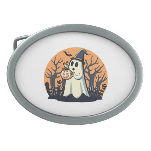 trick or treat _ halloween ghost belt buckle