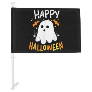 Trick Or Treat Halloween Ghost Car Flag