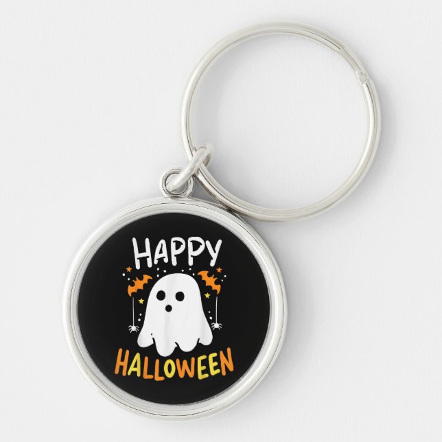Trick Or Treat Halloween Ghost Keychain (Front)