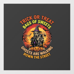 Trick Or Treat Halloween Ghost Pumpkin Haunted Hou Floor Decals