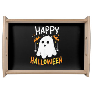 Trick Or Treat Halloween Ghost Serving Tray