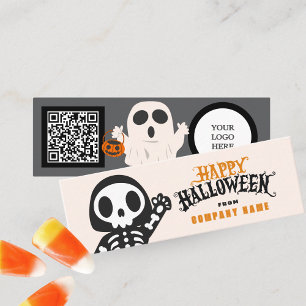 Trick or Treat Halloween Ghostly Guests Thank You  Mini Business Card