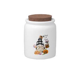 Trick or Treat Halloween Gnome Candy Jar