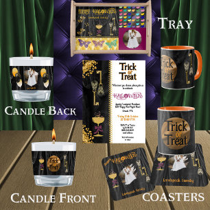 Trick or Treat Halloween Gold Skulls & Champagne Mug