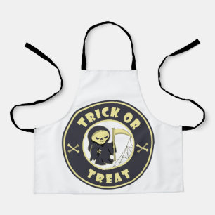 Trick or treat Halloween grim reaper character Apron