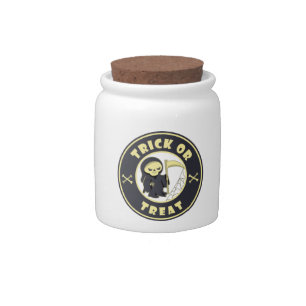 Trick or treat Halloween grim reaper character Candy Jar