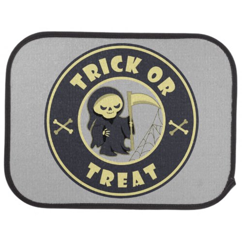 Trick or treat Halloween grim reaper character Car Floor Mat