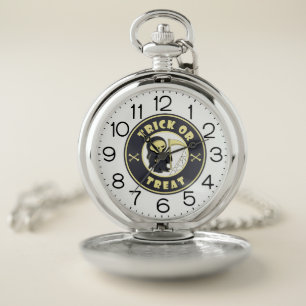 Trick or treat Halloween grim reaper character Pocket Watch