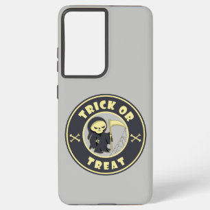 Trick or treat Halloween grim reaper character Samsung Galaxy S21 Ultra Case