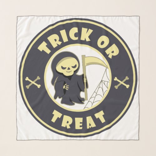 Trick or treat Halloween grim reaper character Scarf