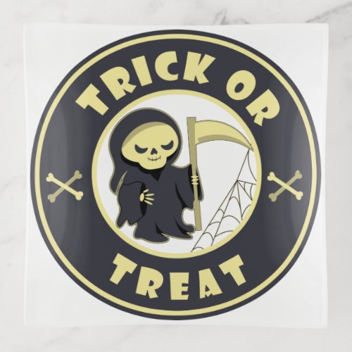 Trick or treat Halloween grim reaper character Trinket Tray