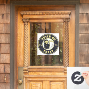 Trick or treat Halloween grim reaper character Window Cling