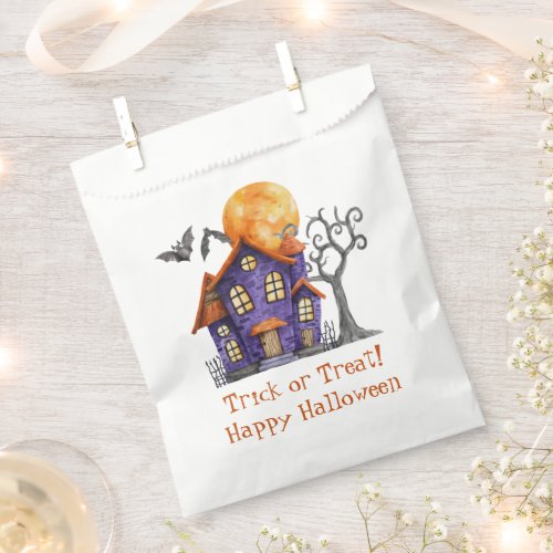 Trick or Treat Halloween Haunted House Candy  Favor Bag