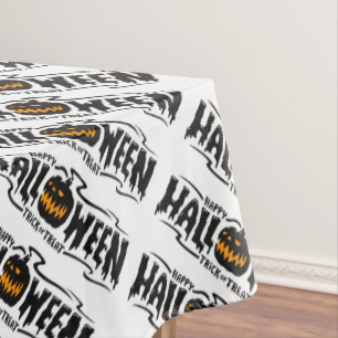 Trick or Treat Halloween Jack-O-Lanterns Tablecloth