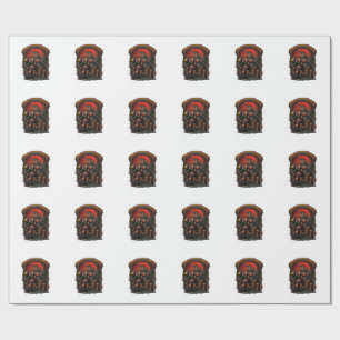 Trick Or Treat Halloween Killer Skeleton Axe Red M Wrapping Paper