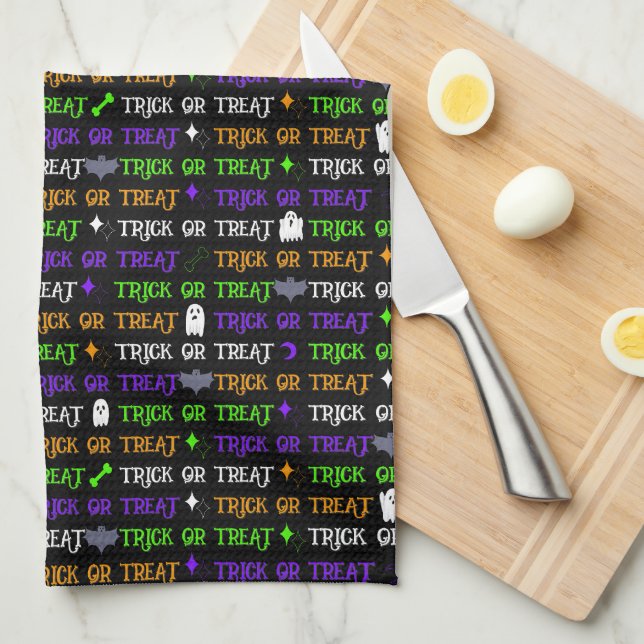 Trick or Treat Halloween Kitchen Towel (Quarter Fold)