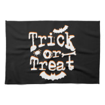 trick or treat halloween kitchen towel