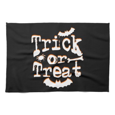 trick or treat halloween kitchen towel