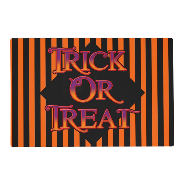 Trick or Treat Halloween Laminated Placemat (Front)