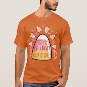 Trick Or Treat Halloween Math Is Sweet Candy Corn T-Shirt