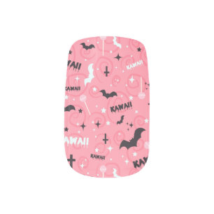 trick or treat Halloween minx nail art