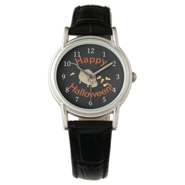 Trick or Treat Halloween Mouse with Candy Corns Watch (Front)