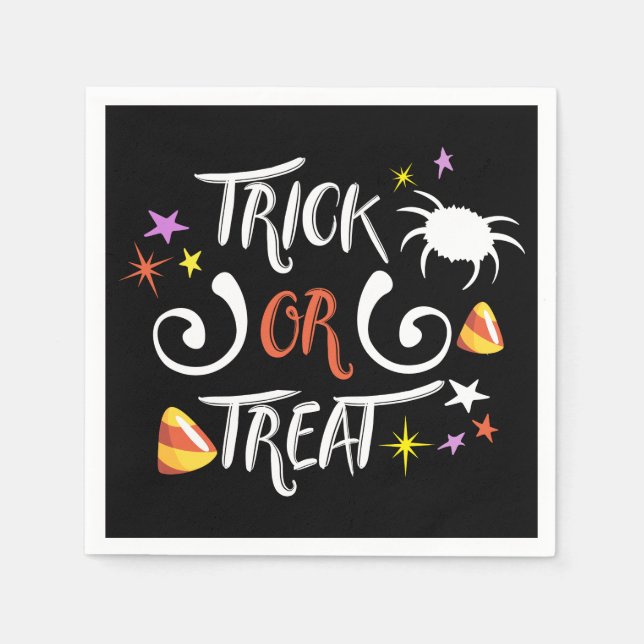trick or treat halloween napkins (Front)