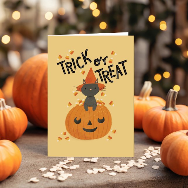 Trick Or Treat Halloween Note Card (Creator Uploaded)
