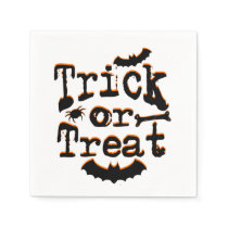 trick or treat halloween paper napkins