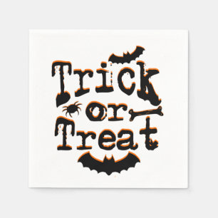 trick or treat halloween paper napkins