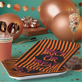 Trick or Treat Halloween Paper Plates