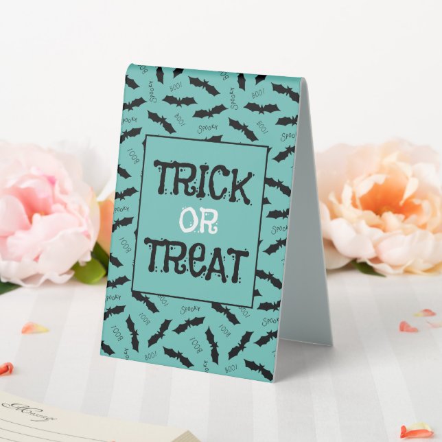 Trick or Treat Halloween Party Bats Table Tent (In SItu (Wedding))