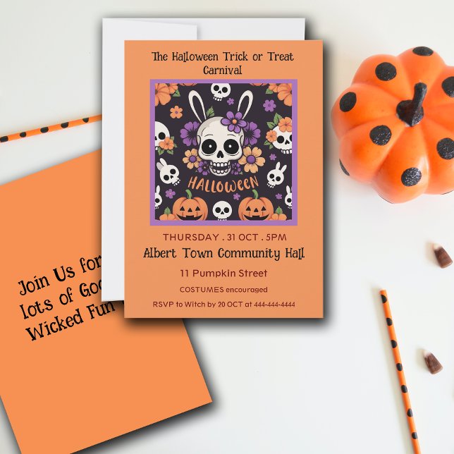 Trick or Treat Halloween Party Customize  Invitation (Creator Uploaded)