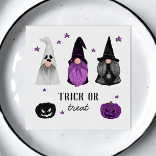 Trick or Treat Halloween Party Cute Spooky Gnome Napkins